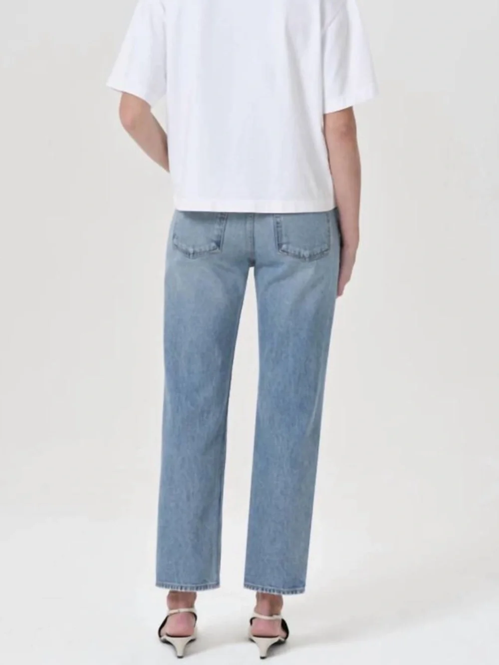 Agolde  Valen Classic Light Blue Straight-Leg Jeans 26 - Picture 5 of 6
